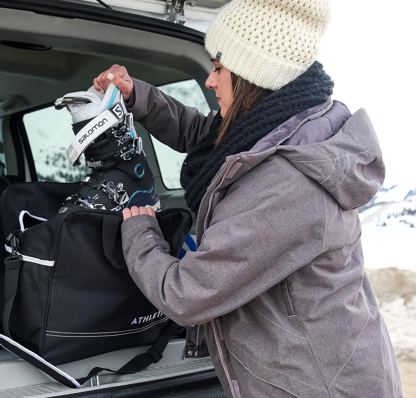 Padded Two-Piece Snowboard and Boot Bag Combo | Store & Transport Snowboard up to 165 CM and Boots up to Size 13 | Includes 1 Padded Snowboard Bag & 1 Padded Boot Bag