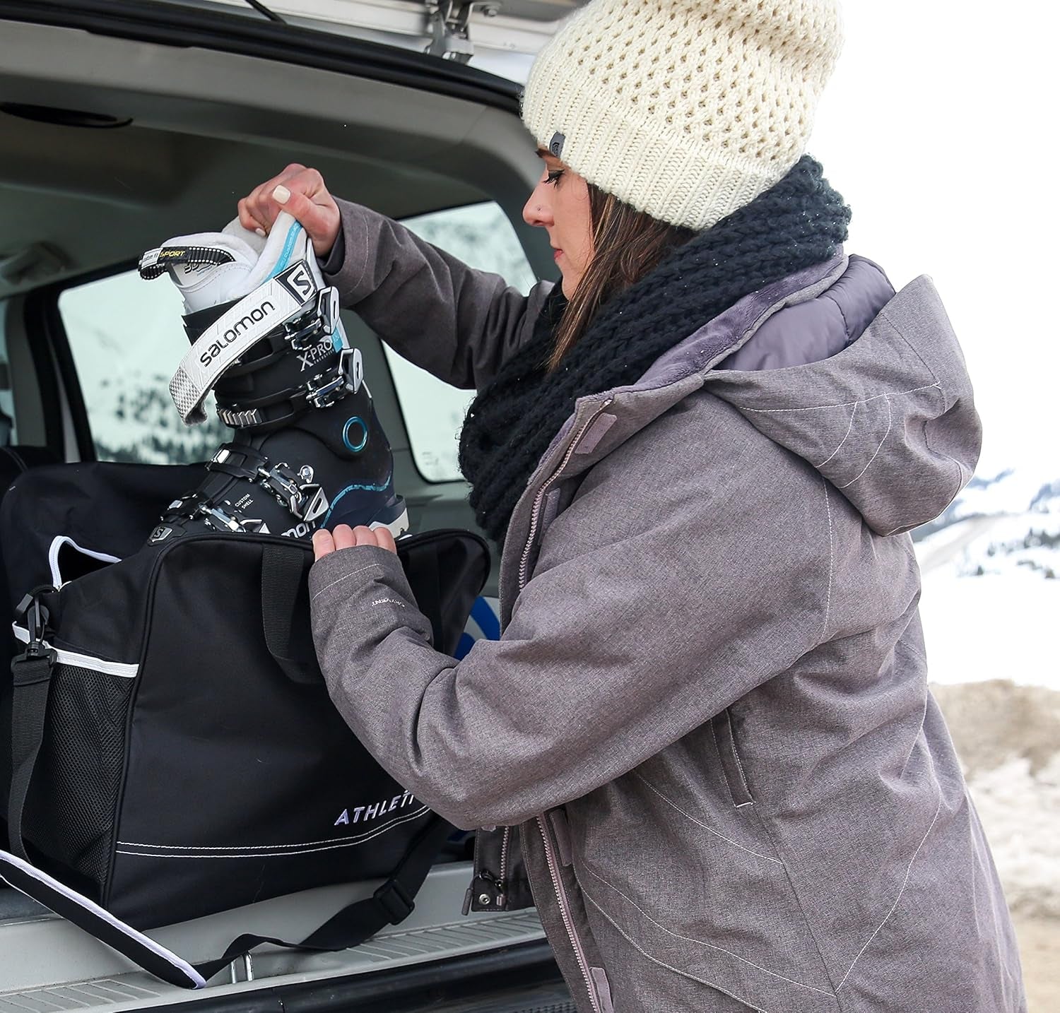 Padded Two-Piece Snowboard and Boot Bag Combo | Store & Transport Snowboard up to 165 CM and Boots up to Size 13 | Includes 1 Padded Snowboard Bag & 1 Padded Boot Bag