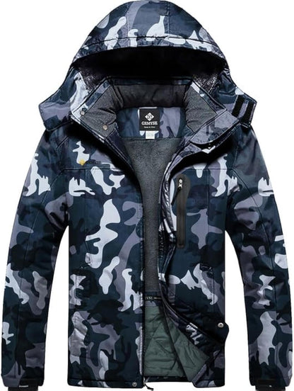 Men'S Ski Snow Jacket Warm Winter Waterproof Coat Snowboard Rain Jacket Hooded Windproof Windbreaker