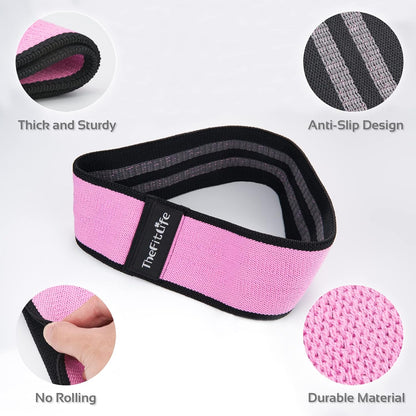 Resistance Exercise Bands for Women - Fabric Workout Bands for Booty, Hip, Glute, Leg, Thigh, Squat, Butt Lift Excersize and Fitness Loop Bands for Home Gym