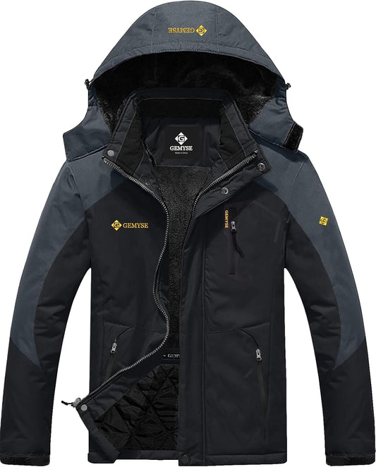 Men'S Mountain Waterproof Ski Snow Jacket Winter Windproof Rain Jacket