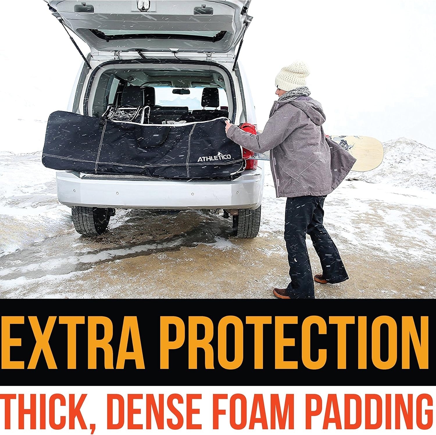 Padded Two-Piece Snowboard and Boot Bag Combo | Store & Transport Snowboard up to 165 CM and Boots up to Size 13 | Includes 1 Padded Snowboard Bag & 1 Padded Boot Bag