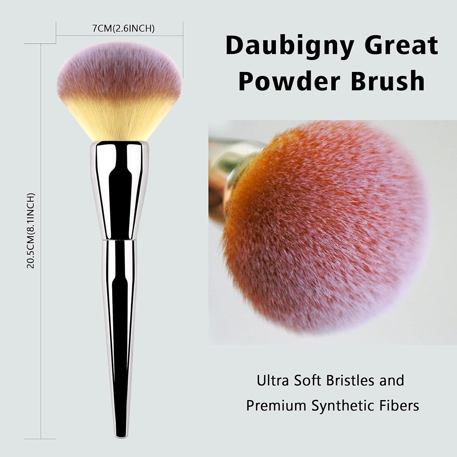 Foundation Brush, Large Powder Brush Flat Arched Premium Durable Kabuki Makeup Brush Perfect for Blending Liquid,Cream and Flawless Powder,Buffing, Blending,Concealer …