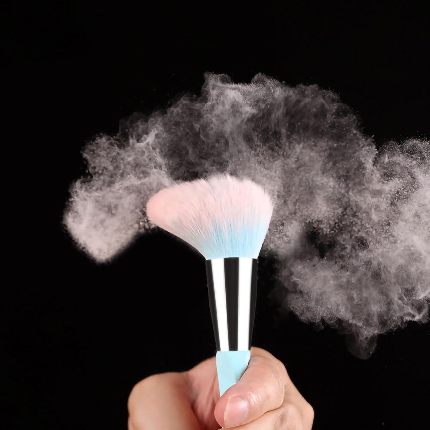 Pink Blue Gradient Makeup Brushes and Makeup Sponges Set 18Pcs/Set ，Soft Synthetic Fiber Makeup Brush Set，Suitable for Beginners/Makeup Artists, Valentine'S Day, Christmas Gifts