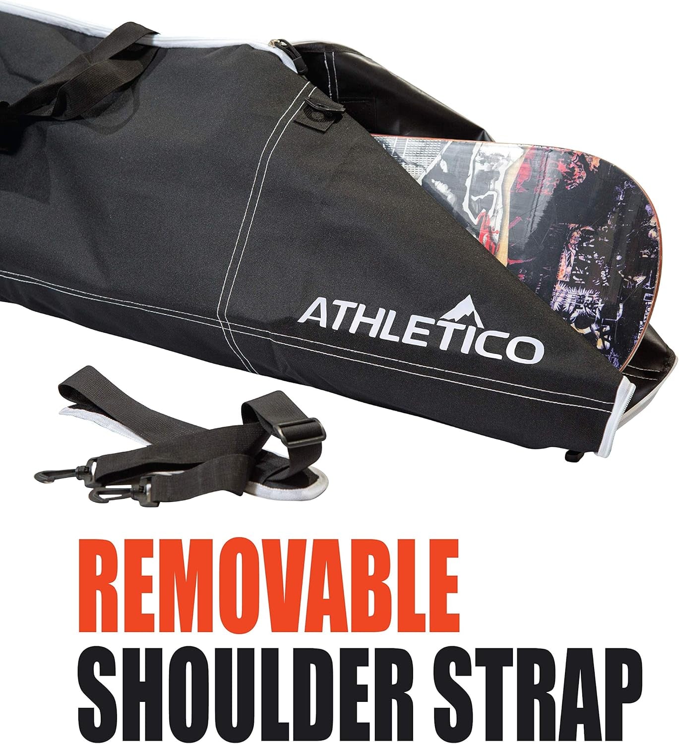 Padded Two-Piece Snowboard and Boot Bag Combo | Store & Transport Snowboard up to 165 CM and Boots up to Size 13 | Includes 1 Padded Snowboard Bag & 1 Padded Boot Bag