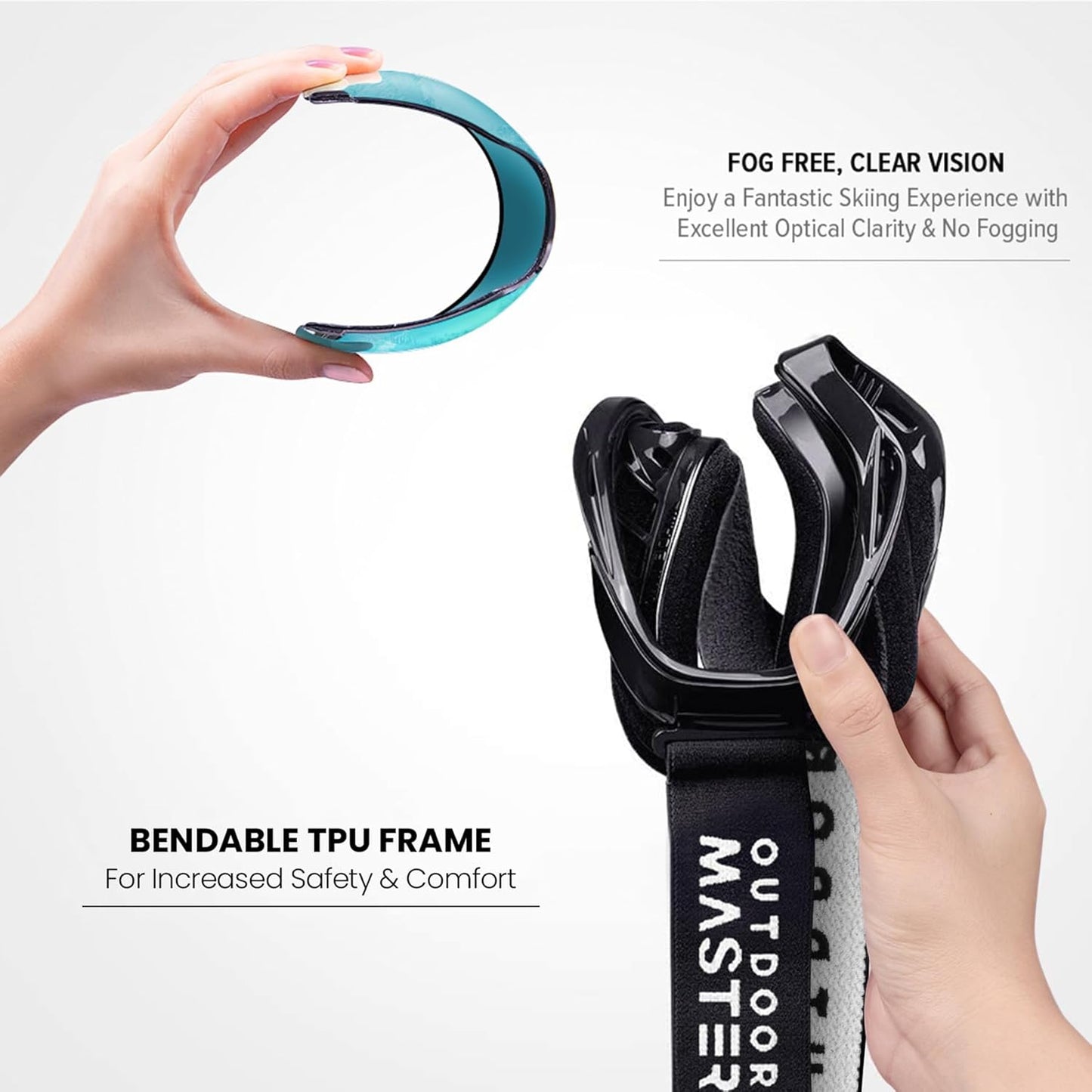 OTG Ski Goggles - over Glasses Ski/Snowboard Goggles for Men, Women & Youth - 100% UV Protection