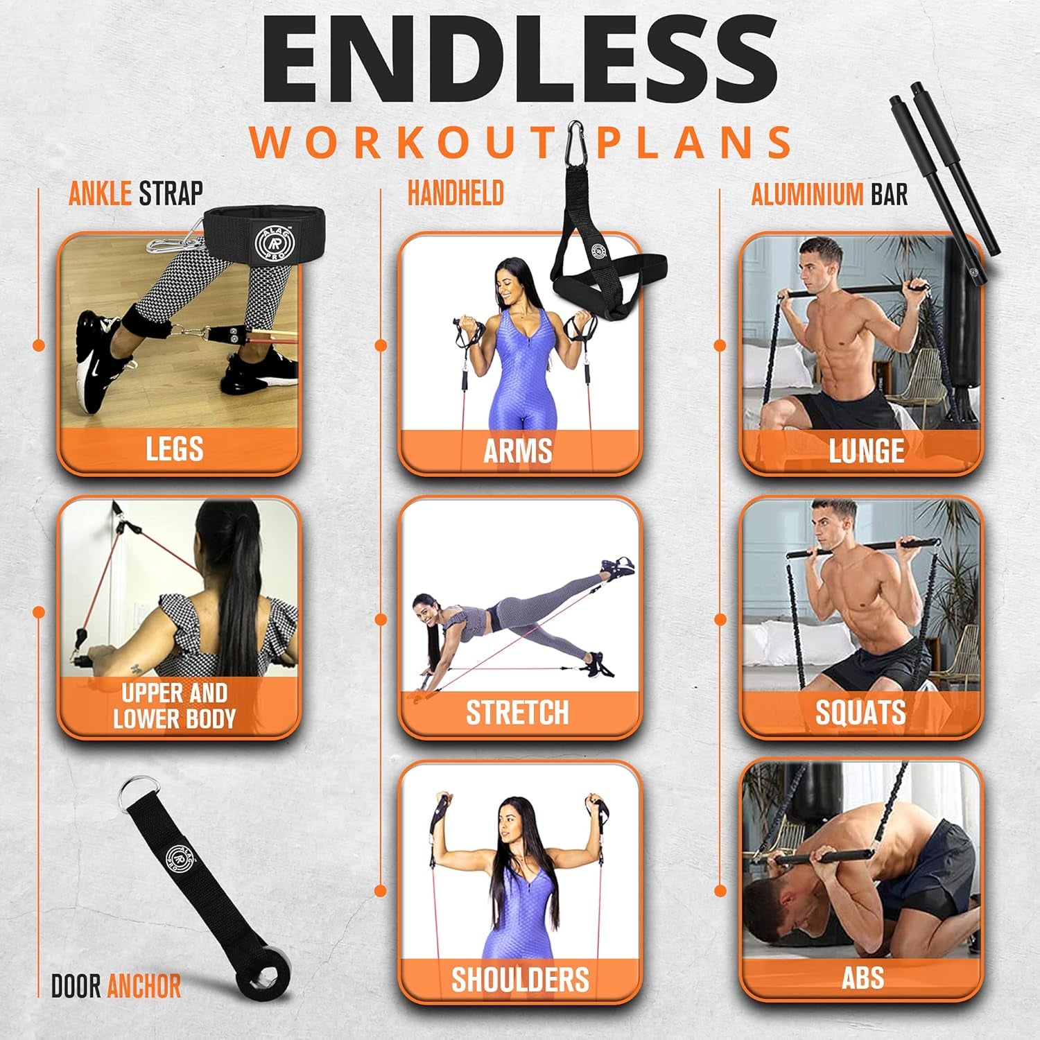 Pilates Bar Kit with Resistance Bands for Women & Men - Pilates Equipment for Home Workouts | Portable Exercise Bar with Adjustable Resistance Band | Gym Stick for Full Body Workout Toning - Fitness