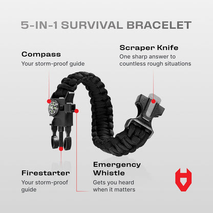 Rain Fly 12X10 Lightweight Survival Camping Tarp; 100% Waterproof; Makes a Great Backpacking Tarp or Hammock Shelter; Comes in Multiple Colors, Survival Bracelet Included; Black