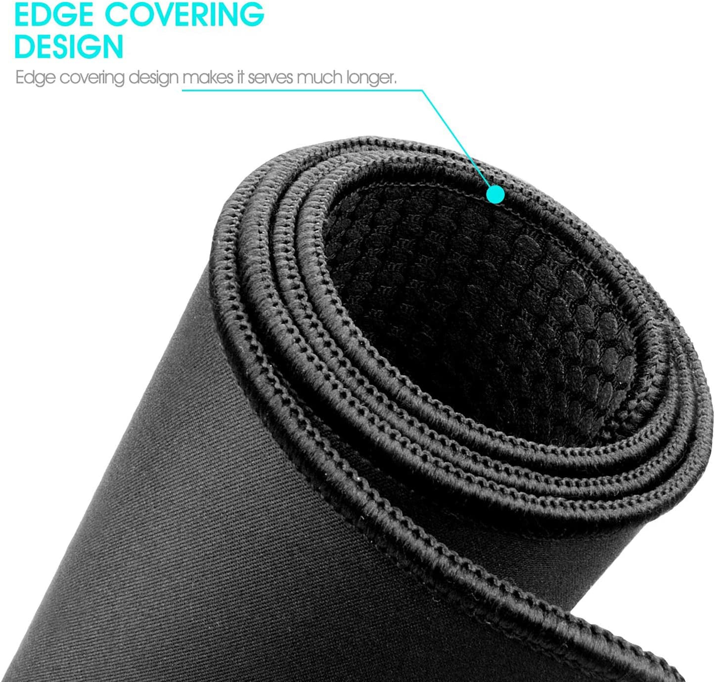 Large Gaming Mouse Pad (35.43 X 15.75 X 0.12Inch) Extended Ergonomic for Computers Thick Keyboard Mouse Mat Non-Slip Rubber Base Mousepad, Black