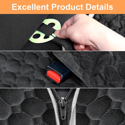 Dog Car Seat Cover for Back Seat, 2025 Upgraded 600D Heavy Duty Waterproof & Scratch-Resistant Dog Hammock for Car, Back Seat Pet Cover for Dogs with Sedan, Trucks and Suvs, Standard, Black