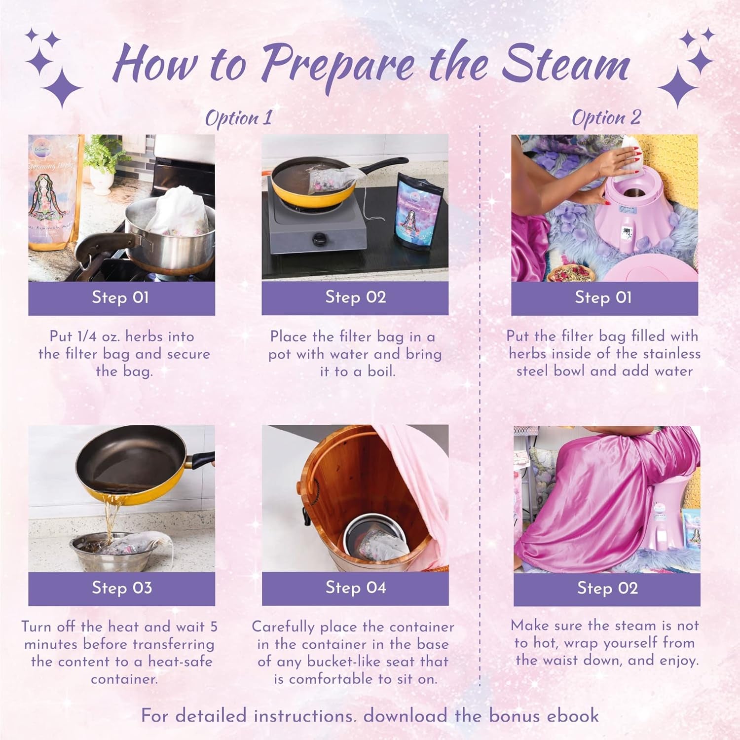 Yoni Steam Herbs - 100% Natural Vaginal Steam, 10 Yoni Herbs Aurora Bliss Blend with Filter Bag | Soothe. Rejuvenate. Heal (2-4 Steams)