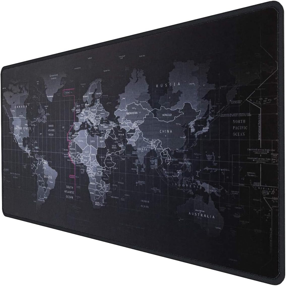 Large Gaming Mouse Map Pad 800×300×2MM (31.50X11.81X0.08 Inch),With Non-Slip Base,Waterproof and Foldable Pad,Desktop Pad Suitable for Gamers,Suitable for Desktop,Office and Home,Black
