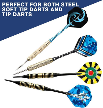 Standard Dart Flights Sets 30 Sets 90 Pcs Durable Replacement Dart Accessories Parts Supplies, Rich Variety of Designs Tail Wing