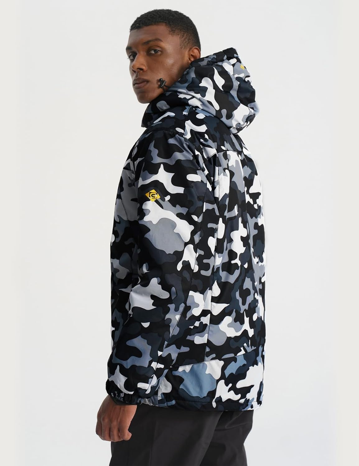 Men'S Ski Snow Jacket Warm Winter Waterproof Coat Snowboard Rain Jacket Hooded Windproof Windbreaker