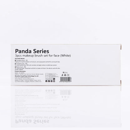 Makeup Brushes 3Pcs Foundation Contour Bronzer Brush,Concealer Brush,Blusher Powder Brush, Face Kabuki Travel Buffing Stippling Liquid Blending Makeup Brush Set White