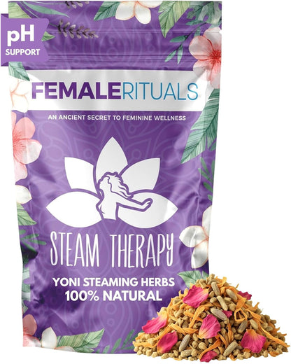 Yoni Steam Herbs (2Oz) Natural Vaginal Steam Blend to Detox & Cleanse - Yoni Vaginal Steam Kit for Menstrual Support, Cleanse, PH Balance & Vaginal Dryness - Gentle Yoni Herbs for Steaming Herb Mix