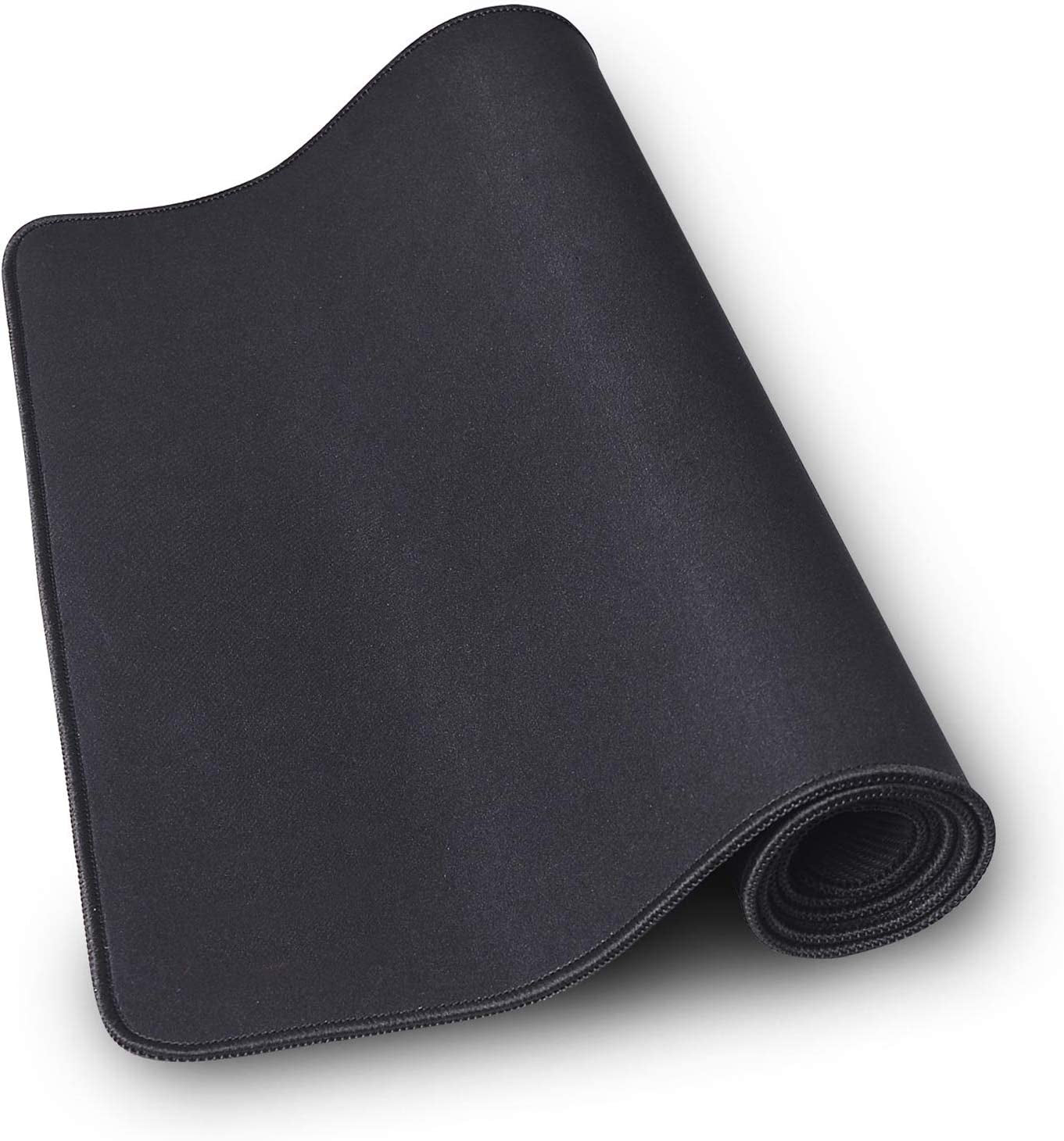 Large Gaming Mouse Pad (35.43 X 15.75 X 0.12Inch) Extended Ergonomic for Computers Thick Keyboard Mouse Mat Non-Slip Rubber Base Mousepad, Black