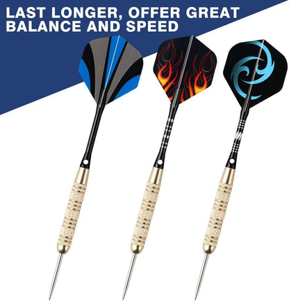 Standard Dart Flights Sets 30 Sets 90 Pcs Durable Replacement Dart Accessories Parts Supplies, Rich Variety of Designs Tail Wing