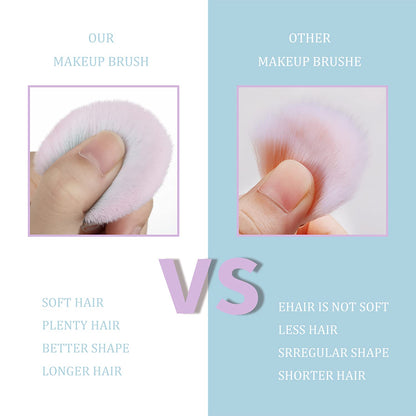 Pink Blue Gradient Makeup Brushes and Makeup Sponges Set 18Pcs/Set ，Soft Synthetic Fiber Makeup Brush Set，Suitable for Beginners/Makeup Artists, Valentine'S Day, Christmas Gifts