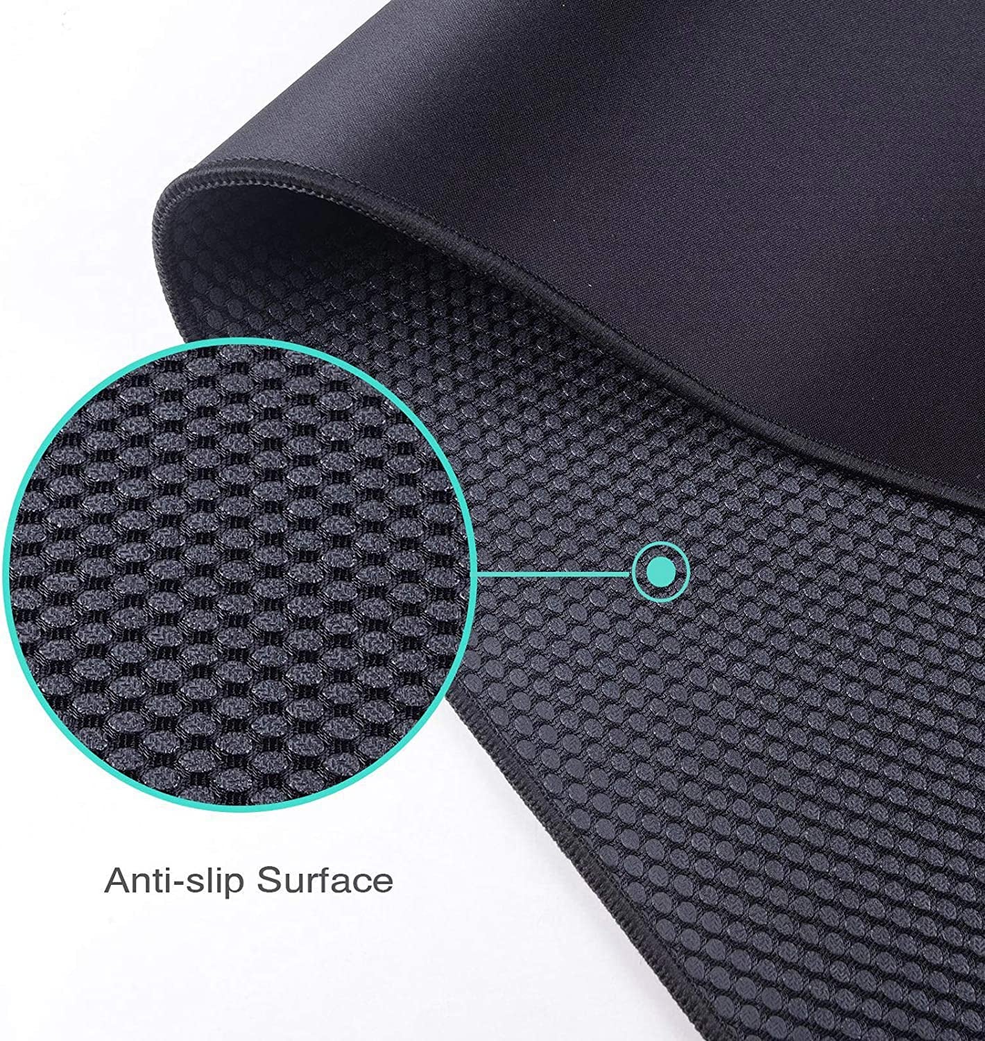 Large Gaming Mouse Pad (35.43 X 15.75 X 0.12Inch) Extended Ergonomic for Computers Thick Keyboard Mouse Mat Non-Slip Rubber Base Mousepad, Black