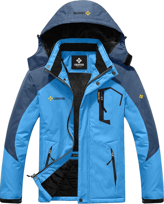 Men'S Mountain Waterproof Ski Snow Jacket Winter Windproof Rain Jacket